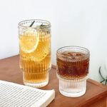 نیم لیوان بلور طرحدار شفاف وارداتی kit-699