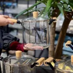 قابلمه پیرکس شعله مستقیم دسته بلند بامبو وارداتی