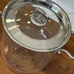 قابلمه پیرکس پروتی ترکیه با دسته و درب سیلور perotti