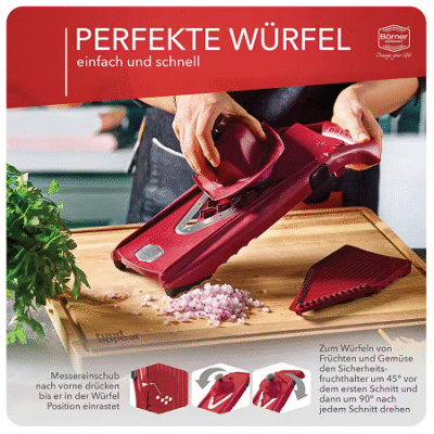 رنده برنر آلمان مدل V5 اصل Borner رنگ زرشکی