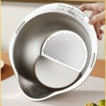 آبکش استیل و برنج‌شور وارداتی KIT-1135