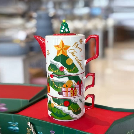 ست چای خوری طرح بابانوئل وارداتی ست چای خوری طرح بابانوئل وارداتی