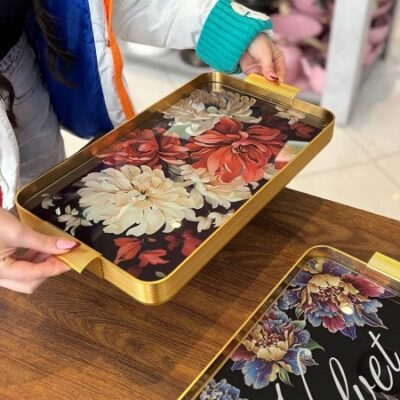 سینی پذیرایی استیل Arow مدل La Natura