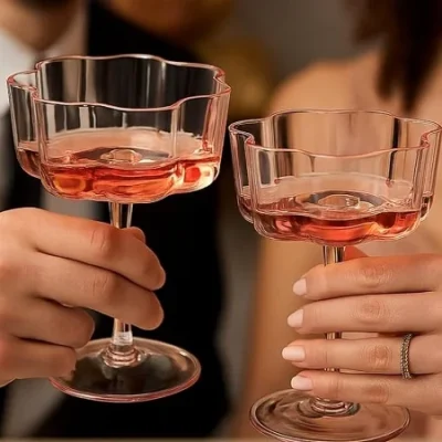 دسر خوری پایه بلند دلی گلس مدل Blooming Delisoga