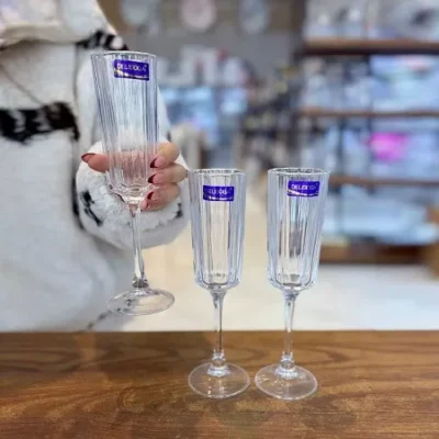 گیلاس پایه بلند دلی گلس 6 تایی Blooming-DSJ0419